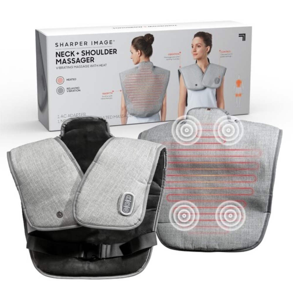 Sharper Image Gray Neck & Shoulder Massager